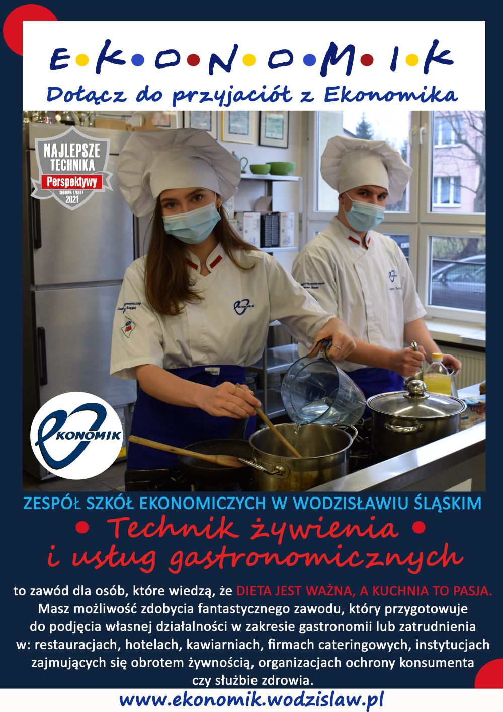 Plakat: technik żywienia i usług gastronomicznych